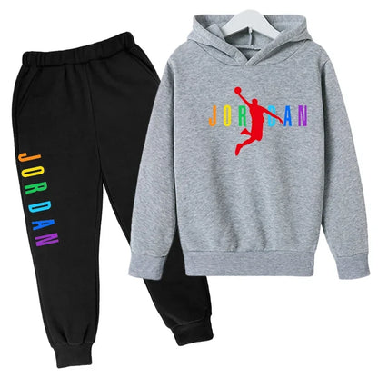 2-13 Years Boys Girls Simple Outfits Children Clothes Autumn Spring 2pcs Hoodie+Pants Letter Print Tracksuits  Kids Casual  Sets