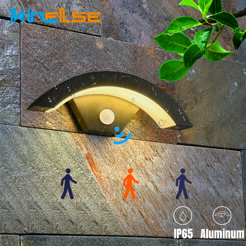 Khelsse Utomhusvägglampa LED IP65 – PIR Rörelsesensor 12/24/30/36W 150lm/W Varmvit Neutralvit Kallvit Aluminium 2år Garanti