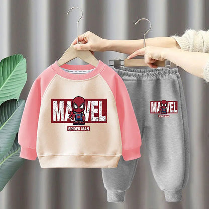 2026 Children's New Sweatshirt Sets Boys Cute Cartoon Long Sleeved Pullover and Sweatpant Two Piece Sets Girls Casual Tracksuits