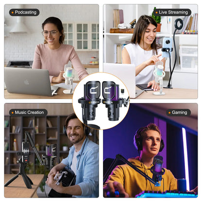 Ejoy Uni Pro wireless gaming microphone for streaming,recording, podcast, youtube. Compatible with Mac OS, PS4/ 5