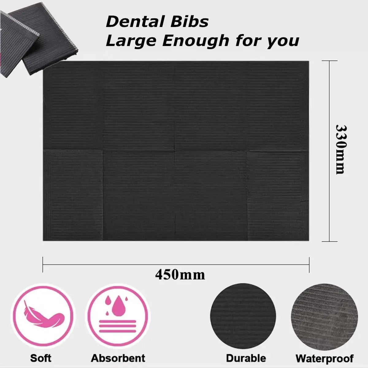 250/125/50/20pcs Black Tattoo Cleaning Wipes Pad Disposable Dental Piercing Bibs Waterproof Sheets Paper Tattoo Accessories