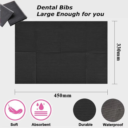 250/125/50/20pcs Black Tattoo Cleaning Wipes Pad Disposable Dental Piercing Bibs Waterproof Sheets Paper Tattoo Accessories