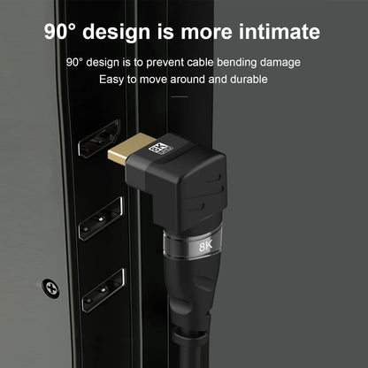 HDMI 2.1-adapter med 90° eller 270° vinkel – 8K 60 Hz
