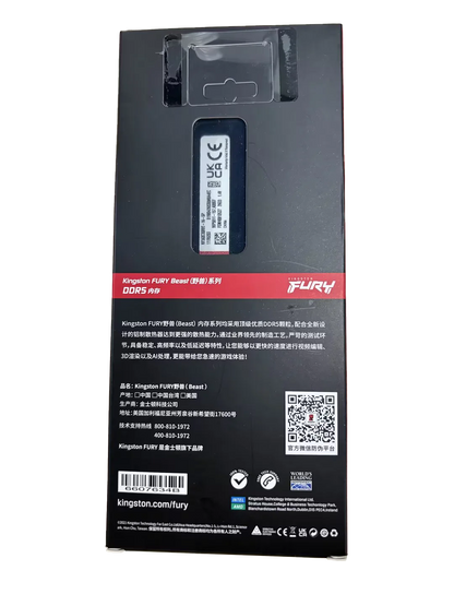 Kingston DDR5 RAM FURY Beast 32GB 16GB 6000MHz CL36 CL30 AMD EXPO Memory Profiles 288Pin DIMM PC5-48000