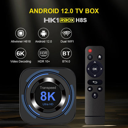 Transpeed Android 12 TV BOX Allwinner H618 Dual Wifi 32G64G Quad Core Cortex A53 Support 8K 4K BT Voice Media Player Set Top Box