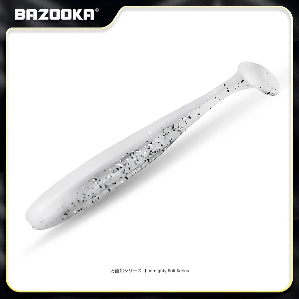 Bazooka Shad Worm Fishing Soft Lure Big Silicone 90 100mm Bait T Tail Easy Shiner Wobbler Swimbait Pesca Trout Pike Bass Winter