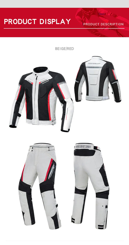 Men's Motorcycle Jacket Anti-fall Wear-resistant Motorbike Jacket With 5pcs Protector Motocross Racing Clothing Protection