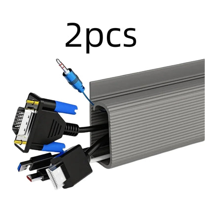 PVC-kabelkanal under skrivbord – 1 eller 2-pack
