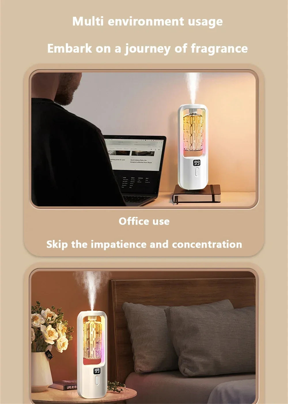 Portable Diffuser Automatic Electric Charge Aroma Machine with Essential Oils Fragrance Spray Wall-mounted Deodorization Toilet