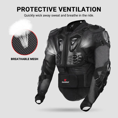 Motorcycle Armor Anti-Fall Wear-Resistant Motorbike Body Armor Jackets Motocross Riding Equipment Back Chest Protector S-5XL