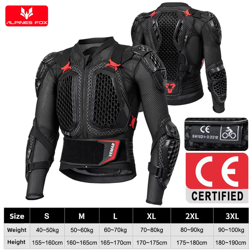 VEMAR MC-Jacka / Byxor med CE-certifierade Protektorer – Herr & Dam Motorcykelskydd 2026