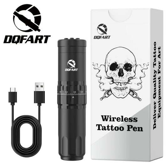 DQFART T1Pro Trådlös Tatueringsmaskin Set – 1500 mAh, 12V, 10500 RPM, Nålar & Bläck 2026