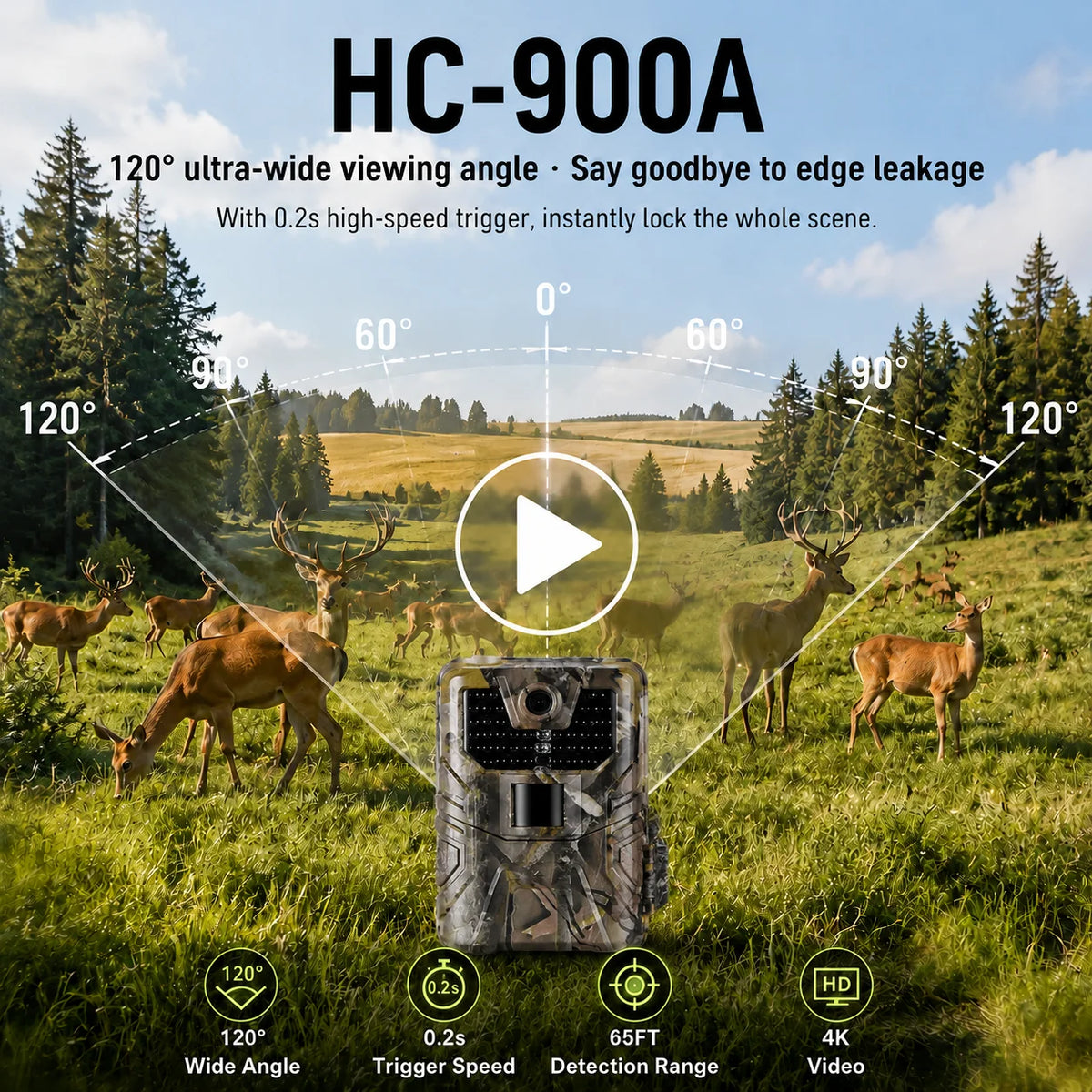 Suntekcam Åt- och Jaktkamera HC900A 36MP 2.7K