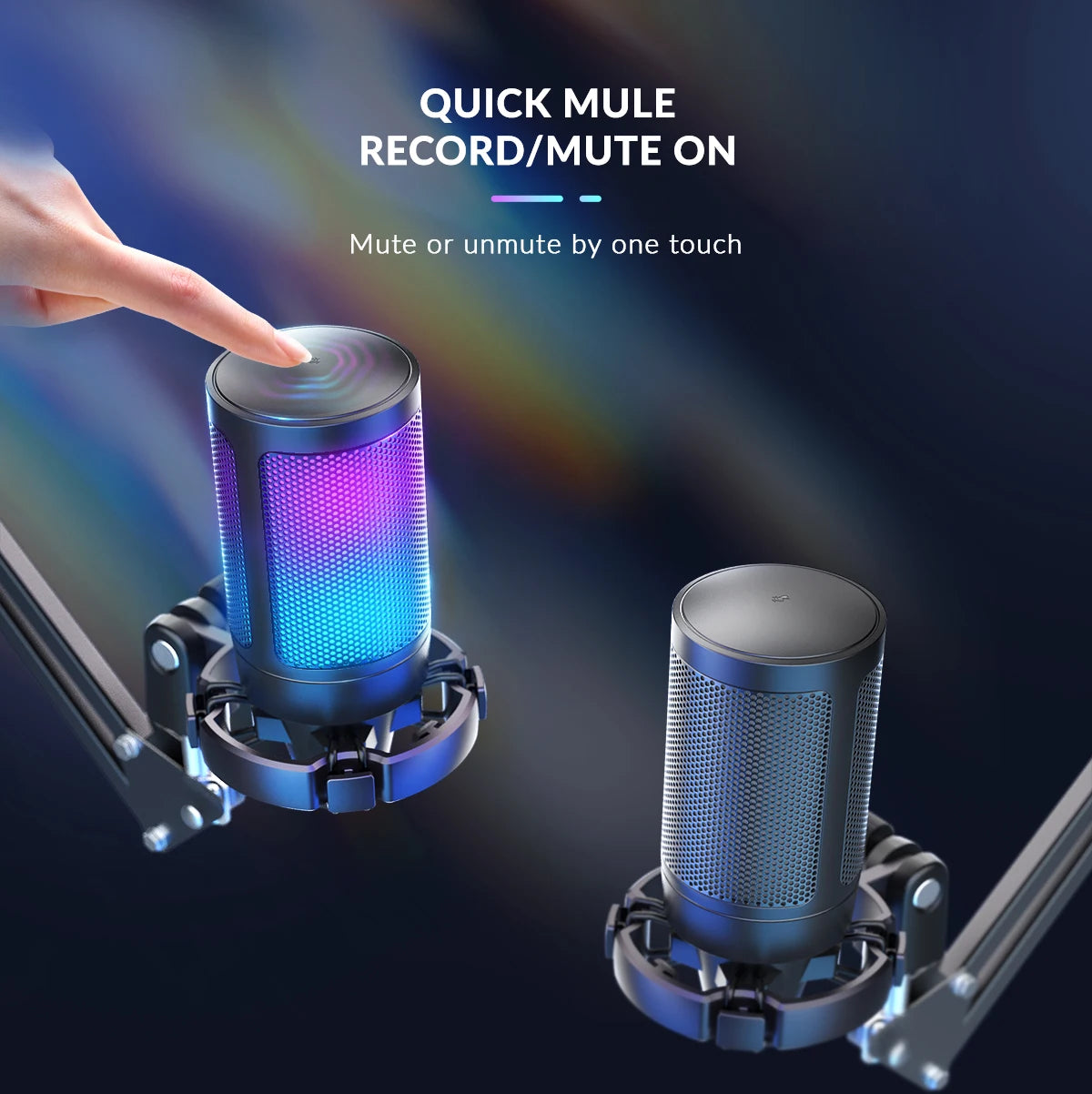 FIFINE A6T USB-mikrofonkit med RGB och bomarm