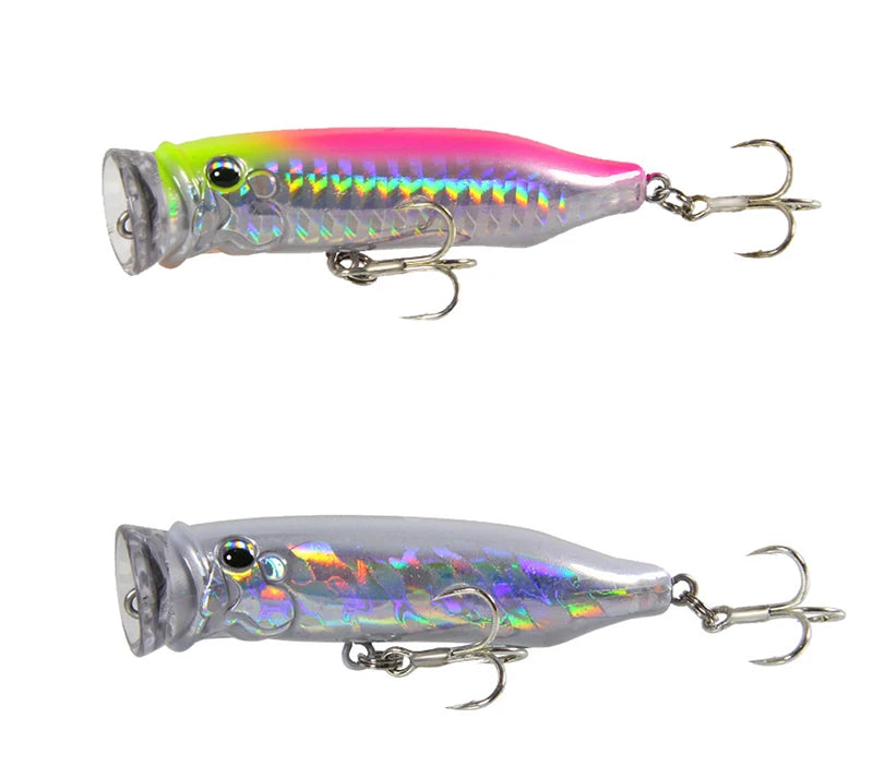1Pcs Fishing Lures 7cm/9.4g Popper Bait 2024 New Topwater Plastic Artificial Hard Bait Crankbait Wobblers Perch Fishing Tackle