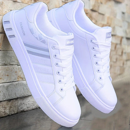 Herr-skatesneakers med låg profil – Andningsbar, halkfri PVC-sula, storlek 39–48, 3 färger