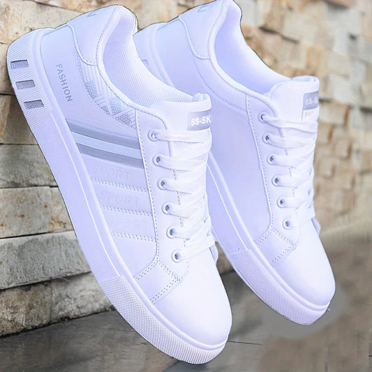 Herr-skatesneakers med låg profil – Andningsbar, halkfri PVC-sula, storlek 39–48, 3 färger
