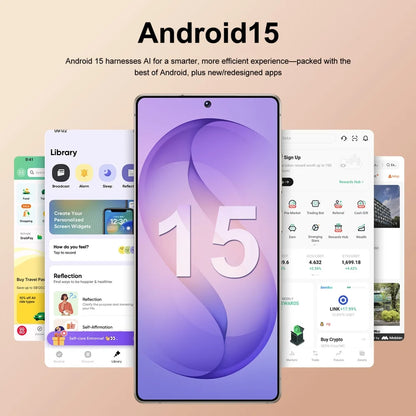 Smartphone S26 Ultra Original Android 15 Face Recognition Mobile Phones 5G Dual Card 7800mAh 7.3 inch Global Version Cellphones