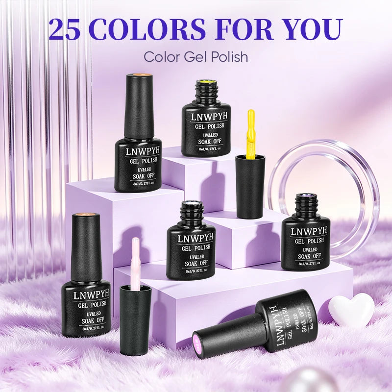 LNWPYH Gel Nail Polish Kit ,Manicure Tools Set  With Professional USB Electric Nail Drill Polish File And UV LED Nail Lamp Dryer