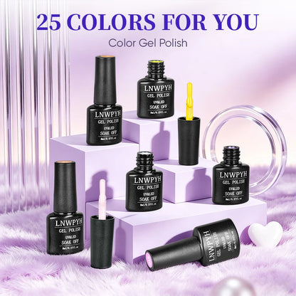 LNWPYH Gel Nail Polish Kit ,Manicure Tools Set  With Professional USB Electric Nail Drill Polish File And UV LED Nail Lamp Dryer