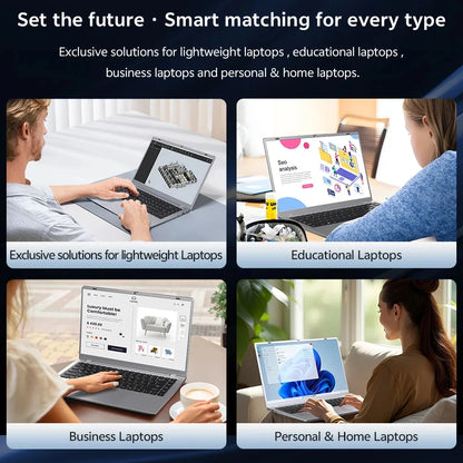 17.3" Portable Laptops Intel 6500Y Windows 11 32GB 2TB HD Display Fingerprint Unlock Gamer Study Office Notebook Computer PC