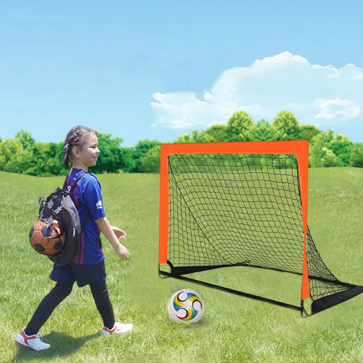 Football Goal for Garden Football Net Pop Up Goals Set Soccer Goal Net for Backyard Birthday Gift for  Soccer Training