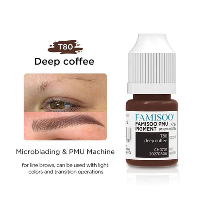 FAMISOO 5ML Permanent Makeup Pigment Tattoo Lips Tattoo Inks Eyebrows Eyeliners Pigments Microblading Pigment Tattoo Pigments