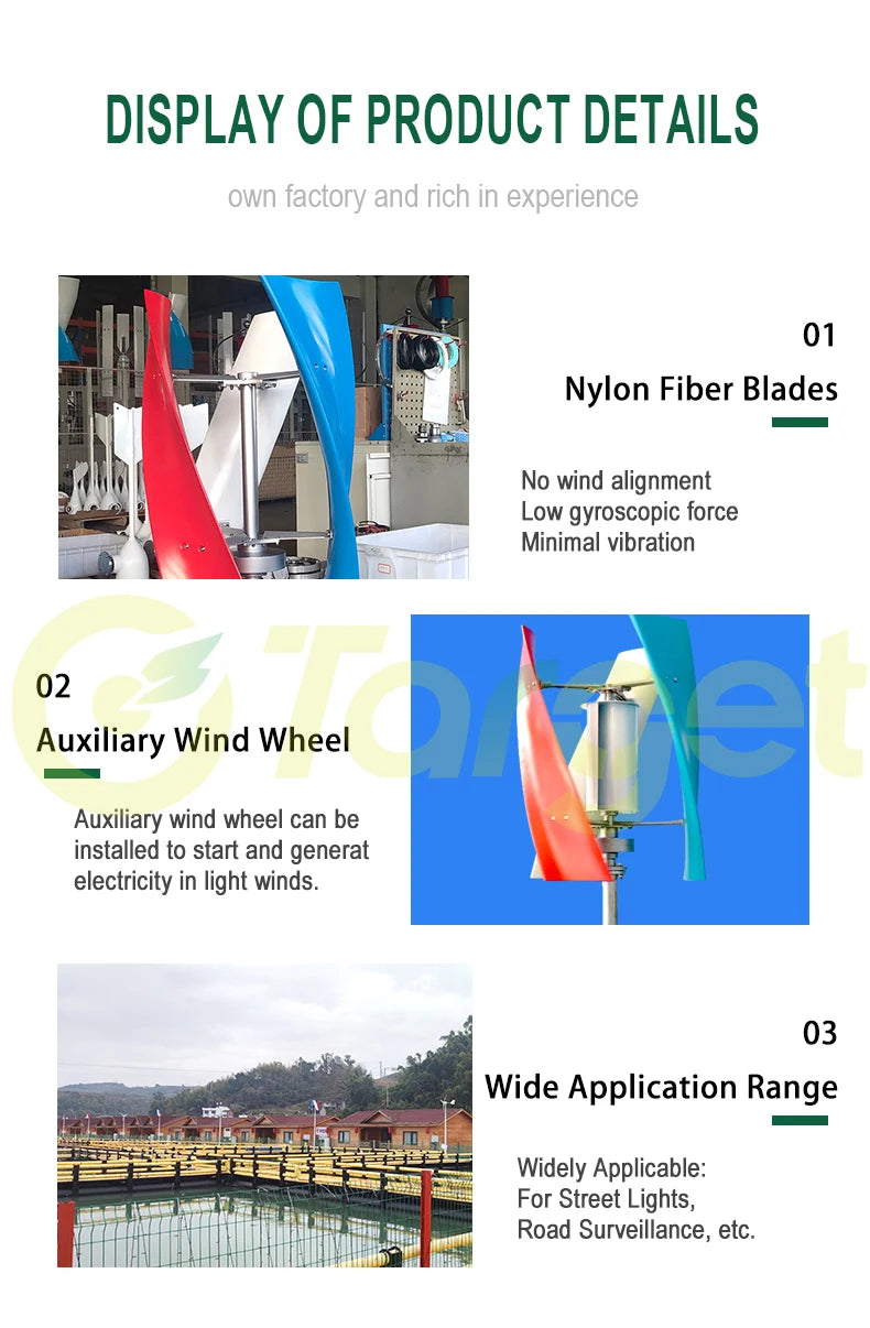 5000W Wind Turbine 12V 24V 48V Free Energy Wind Turbine Generator 10KW With Free MPPT Controller Battery 220V For Household Use