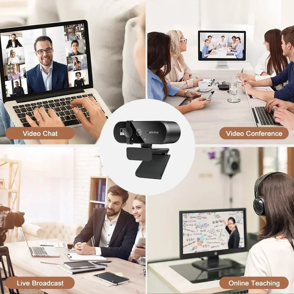 2026 Webcam 1080P Mini Camera 2K Full HD Webcam with Microphone 30fps USB Web Cam for Auto Focus PC Laptop Video Shooting Camera