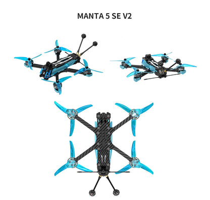 Axisflying Manta 5 SE DC V2 6S FPV Drone Analog/O4 Dual Version Built-in GPS Long Range Freestyle High Stability Durable 5 Inch