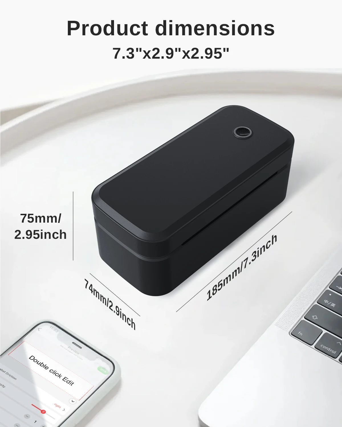Marklife X4 Termisk Etikettskrivare – 4x6" Fraktetiketter Bluetooth Automatisk Igenkänning 110mm Vit Svart EU US UK 2026