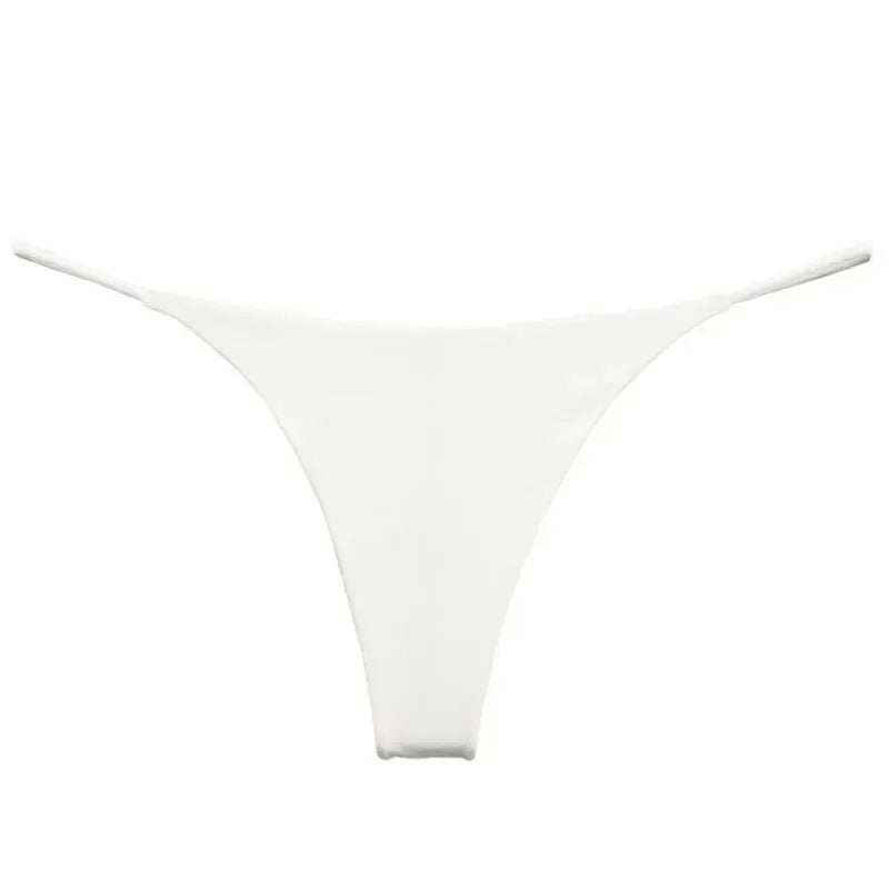 Women Sexy Low Waist G-string Underwear Pure Color Breathable Seamless Thong Thin Lace String Panties Briefs Intimate Lingerie