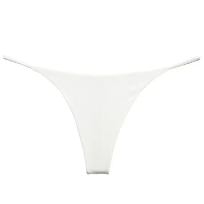 Women Sexy Low Waist G-string Underwear Pure Color Breathable Seamless Thong Thin Lace String Panties Briefs Intimate Lingerie