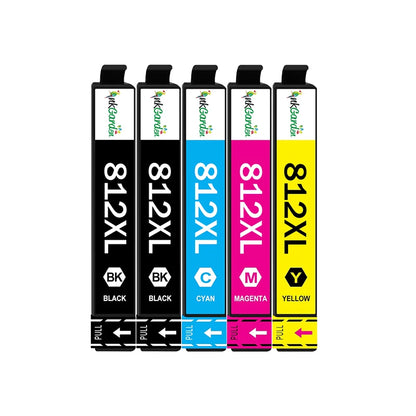T812XL Bläckpatron Kompatibel för Epson 812XL 812 XL WorkForce Pro Skrivare