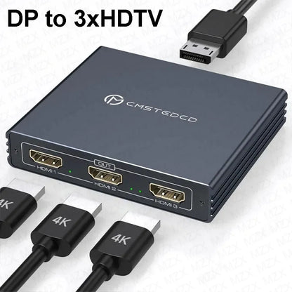 MZX MST-splitter för tre skärmar, DisplayPort eller USB-C