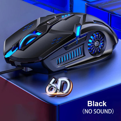 G5 Wired Gaming Mouse Colorful Backlight 6 Button Silent Mouse 4-Speed 3200 DPI RGB Gaming Mouse  For Computer Laptop Mice