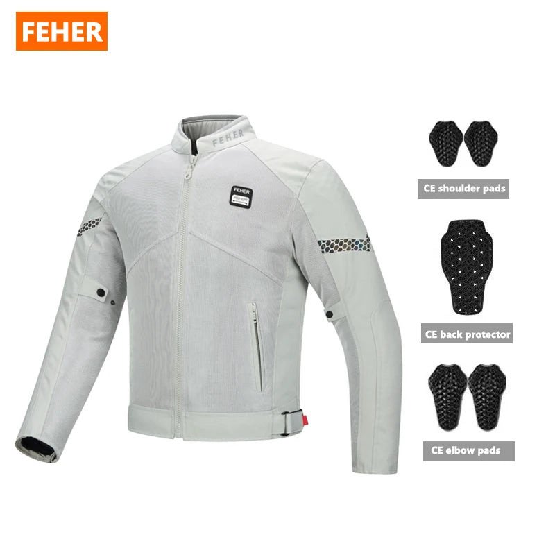 FEHER Sommar MC-jacka i Mesh SJ-2311