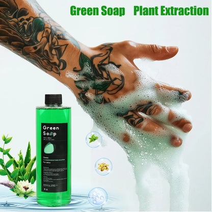 Tattoo Green Soap Kit - 250ML Green Soap with 250ML Aluminium Pressure Sprayer Bottle Tattoo Cleaning Tools  Tattoo Supplies