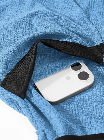 Men's Twill Fabric Long Bathrobe with Belt Design, Double Pockets, Casual Home Pajamas, Loose Fit, Hotel Resort Style, Nightwear
