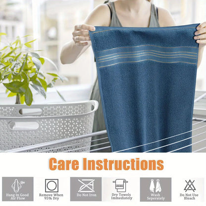 Pure Cotton Bath Towel, Soft and Absorbent Multi-Purpose High-Quality Quick-Dry Bathroom Towel