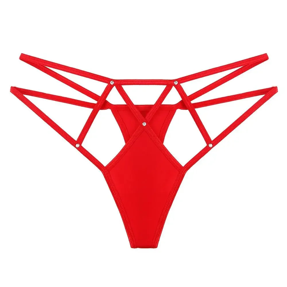 Women Lace Panties Thongs Pearl Pendant Lace Embroidery G-String T-Back Briefs Underwear Adjustable Ladies Panties Sexy Lingerie