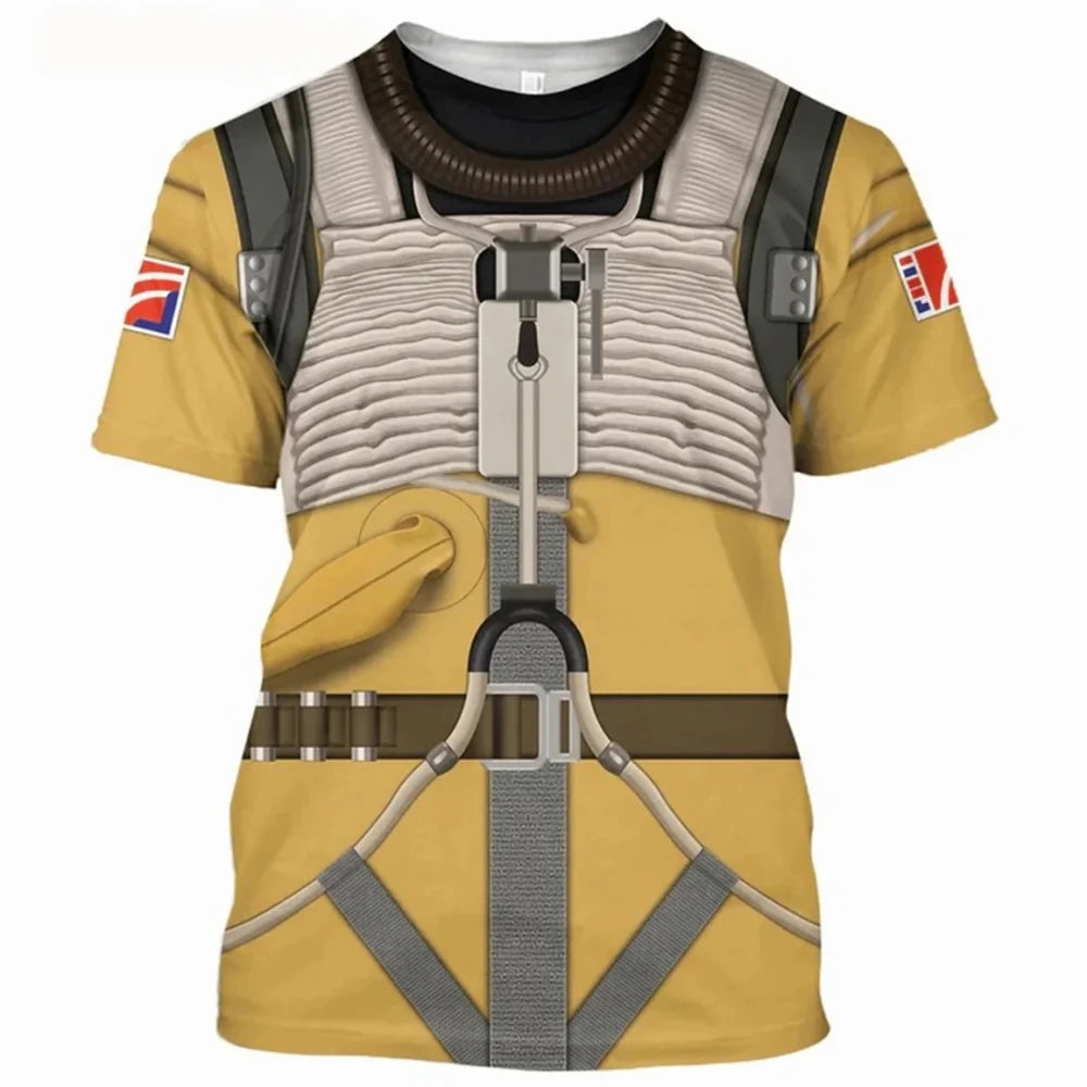 Fashion Men's T-Shirts Darth Vader Cosplay Summer 3D Printed Short Sleeve Street Casual Comfortable Quick-Drying Men's Clothing