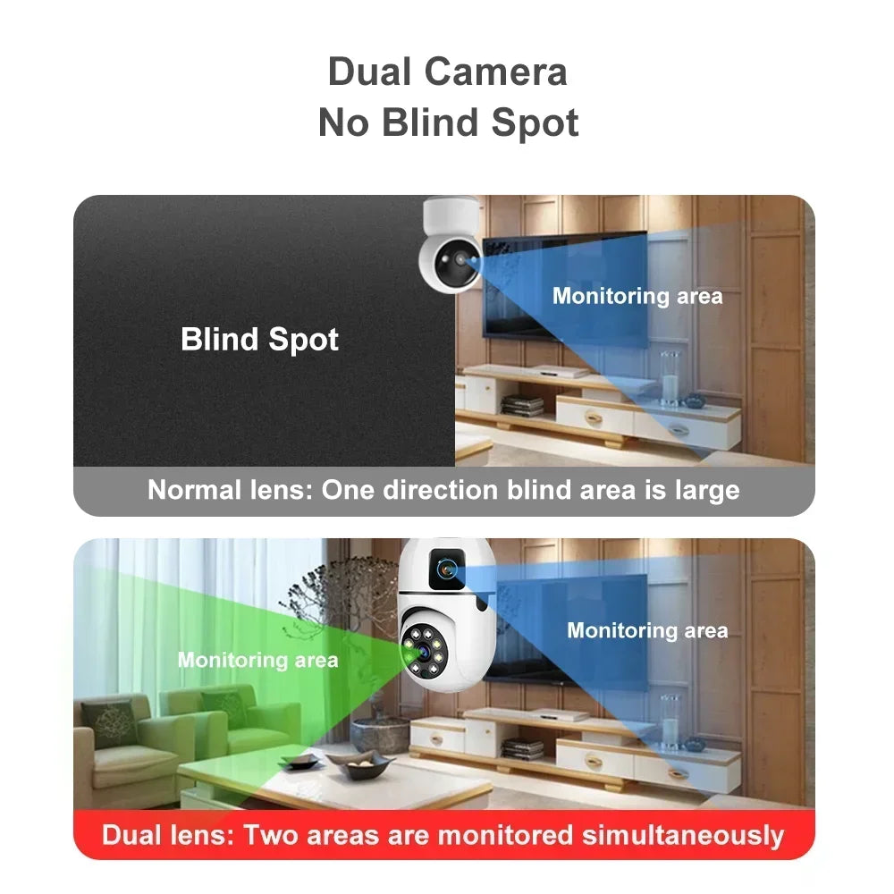 8MP WiFi IP Camera E27 Bulb Cam Wireless Baby Monitor Pet Cameras 5MP SmartLife Indoor AI Tracking Security Video Surveillance