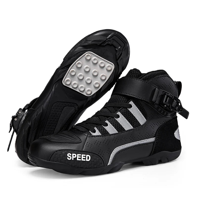 2026 New Leather Motos Breathable Anti Slip Wear-resistant Riders Boots Motorcycle Boots Men Motorbike Racing Ankle Length Shoes