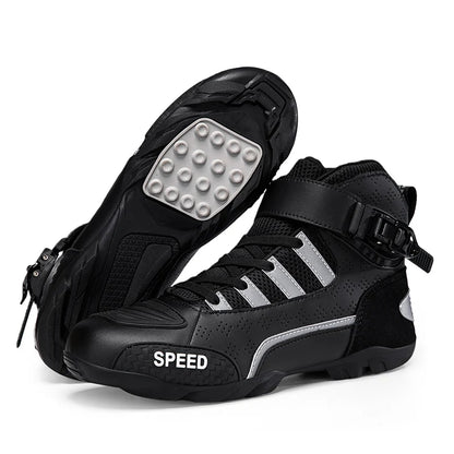 2026 New Leather Motos Breathable Anti Slip Wear-resistant Riders Boots Motorcycle Boots Men Motorbike Racing Ankle Length Shoes