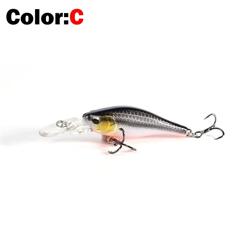 OUTKIT New 1Pcs Sinking Slowly Minnow Fishing Lure 5cm 3.9g Lifelike Swing Small Fish Deep Diving Hard Lures Japan Winter Baits