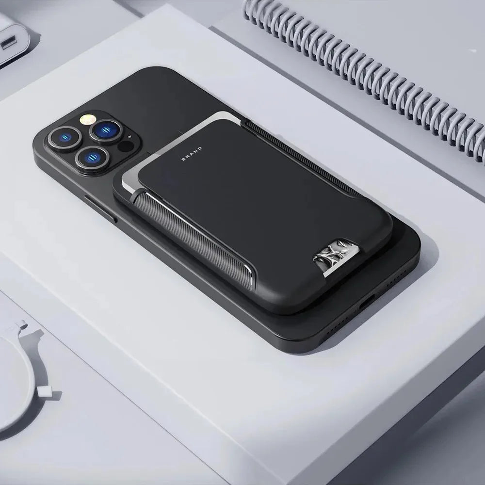 Strong Magnetic Card Holder Wallet Compatible with MagSafe iPhone Pixel Galaxy XiaoMi - Smartphones Wallet