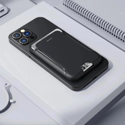 Strong Magnetic Card Holder Wallet Compatible with MagSafe iPhone Pixel Galaxy XiaoMi - Smartphones Wallet