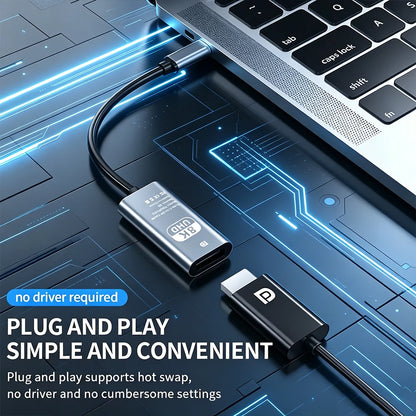 KEBIDU 8K 4K 60Hz 30Hz USB C to HDMI Cable Type C HDTV Converter Adapter Cable For MacBook Smartphones PC Laptop