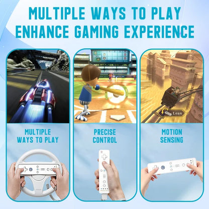 Nintendo Wii Trådlös Handkontroll 2-i-1 – Med/Utan MotionPlus, Silikonskål, Bluetooth, Wii/Wii U/Wii Mini